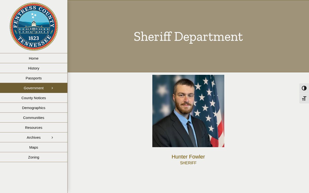 Fentress County Jail Pickett County custody records contact page